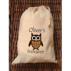 Personalised Inhaler Bag - Oliver Owl Design